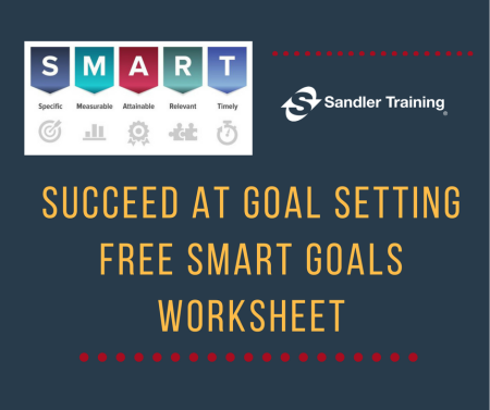 SMART Goals worksheet provided by Sandler Training Orange County